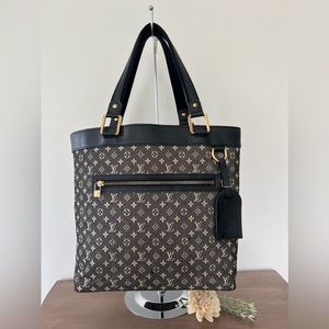 Louis Vuitton Lucille Mini Lin Tote GM Black/Beige